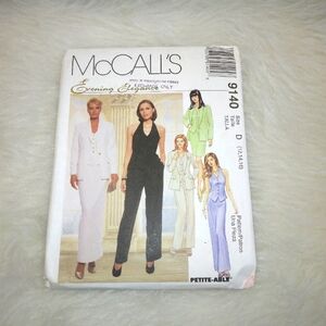 McCall's 9140 Sz 12-16 Evening Lined jacket lined top skirt in 2 lengths, pants